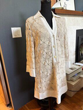 Tuckernuck Tan Crochet Collier Dress